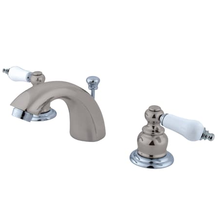 KB947B Mini-Widespread Bathroom Faucet, Brushed Nickel/Polished Chrome